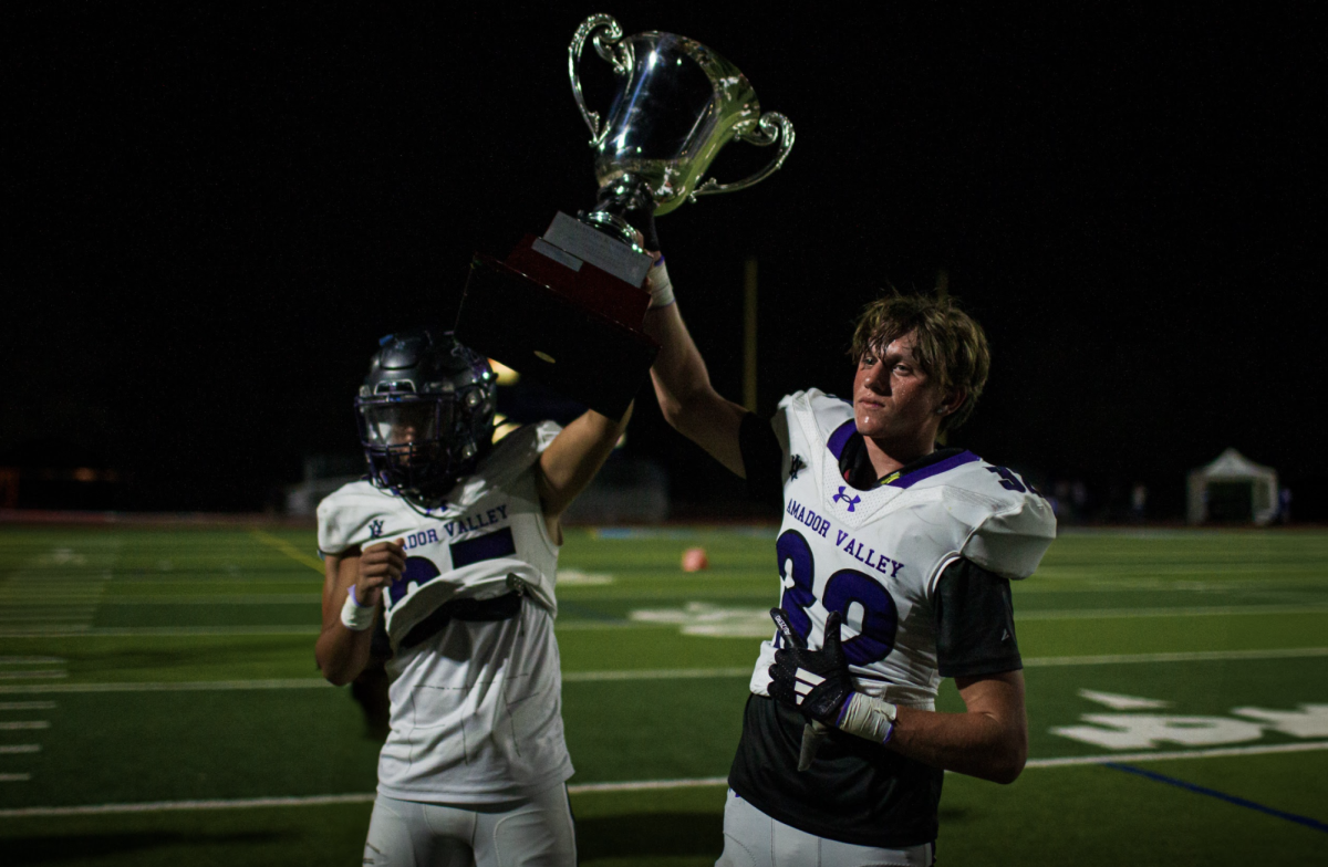 Amador's Varsity Football team crushed Foothill in a prevalent performance on October 4th, seizing the rivalry game trophy with a 48-12 lead. Amador looks forward to moving up in EBALS/NCS competition.